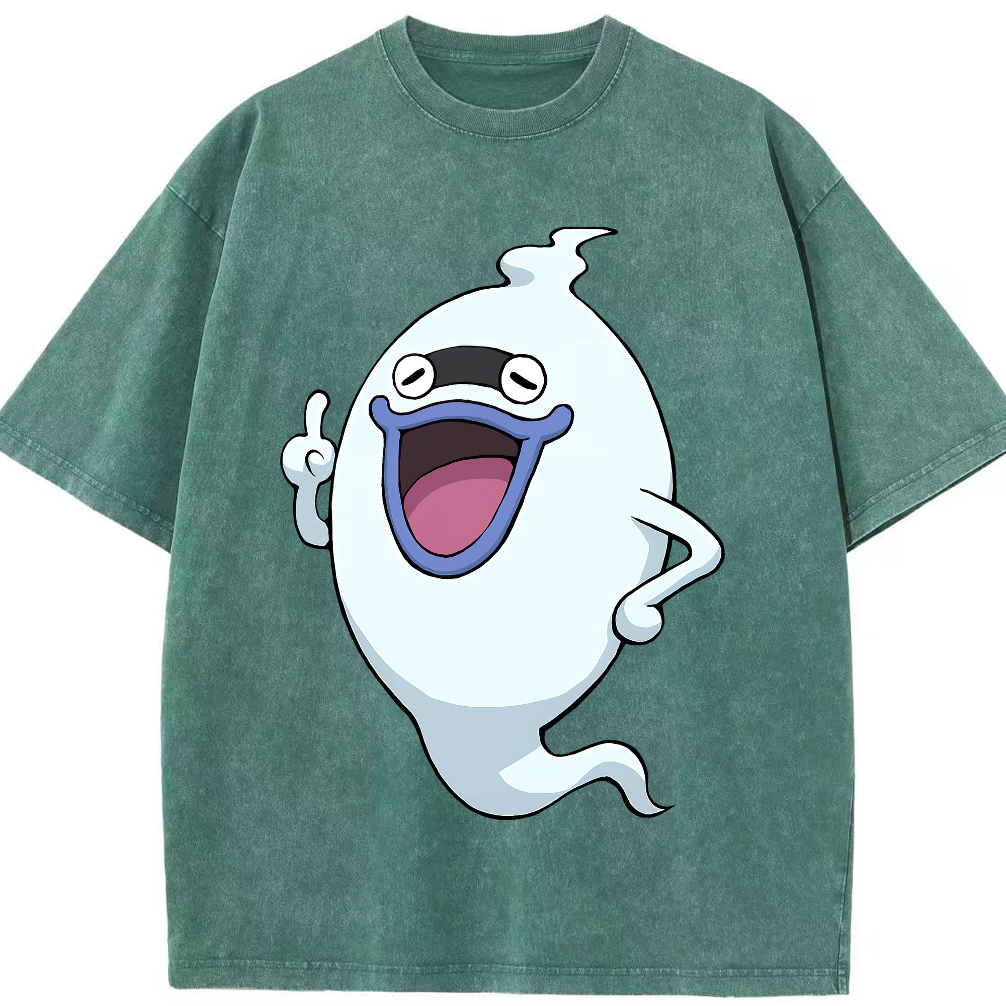（画像用） 妖怪ウォッチ Yo-kai Watch 綿100% ヴィンテージ風 半袖Tシャツ（フロントプリント）